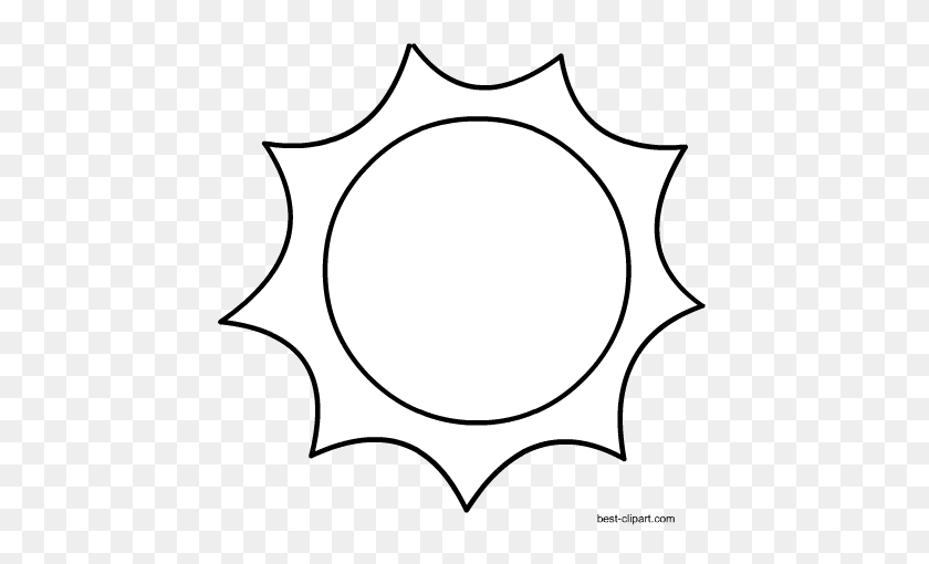 450x450 Free Sun Clip Art Images And Graphics - Sun Rays Clipart Black And White