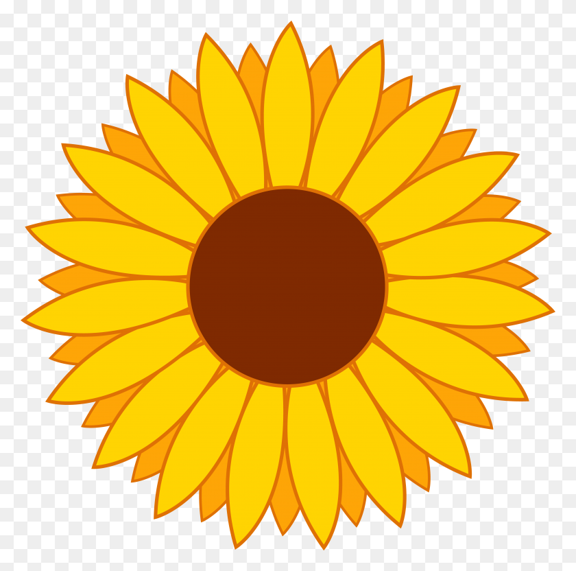 5110x5064 Free Sunflower Clip Art - Rustic Flower Clipart