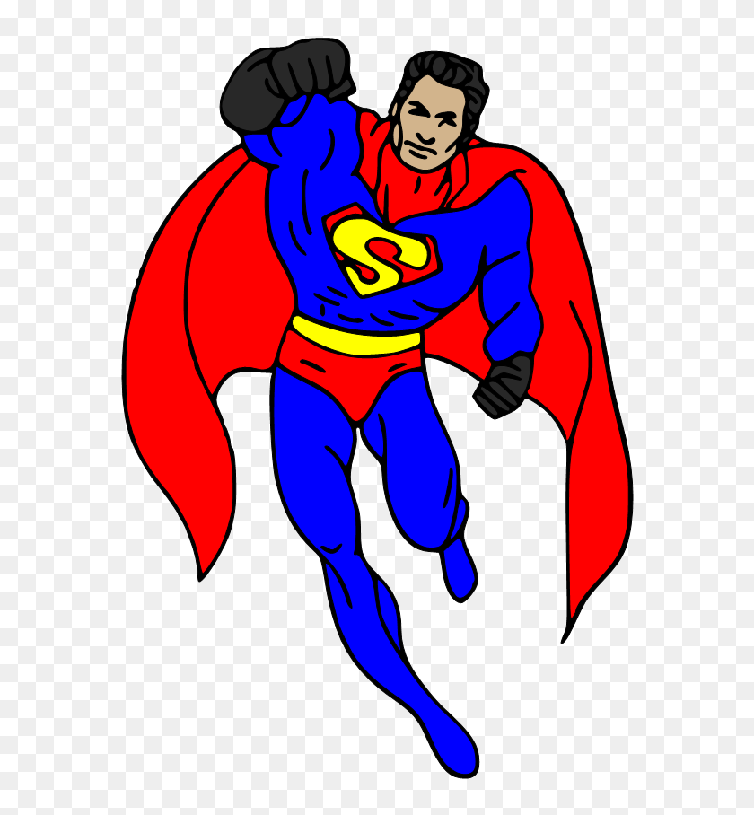 599x848 Free Superman Clipart Superhero Clipart Free And Free - Superman Clipart Free