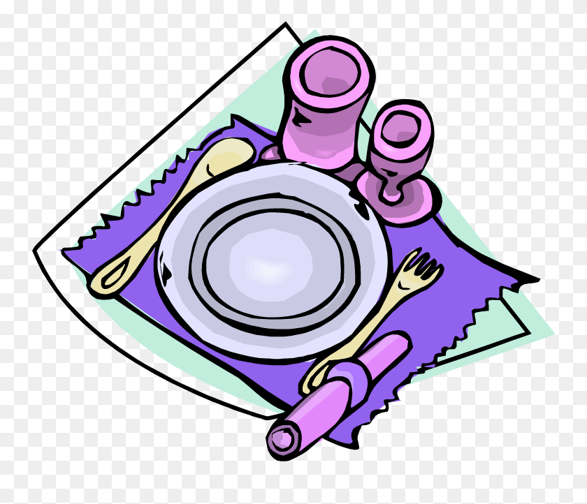 750x662 Free Table Setting Clipart - Playbook Clipart