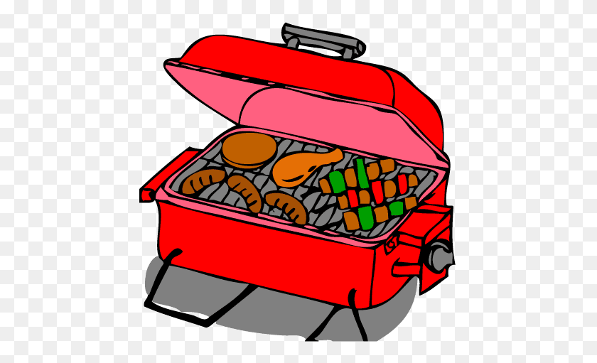 451x451 Free Tailgate Food Vector - Bbq Picnic Table Clipart