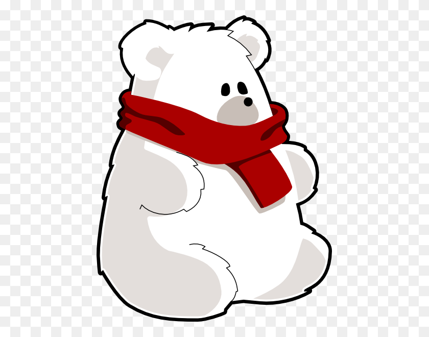 461x600 Free Teddy Bear Clipart - Baby Bear Clipart Black And White
