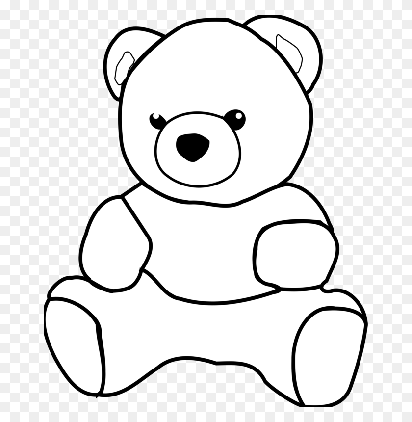 662x800 Free Teddy Bear Clipart Black And White Images - Teddy Bear Clipart Black And White