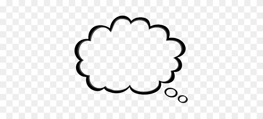 400x320 Free Thought Bubble Clip Art - Thought Cloud PNG