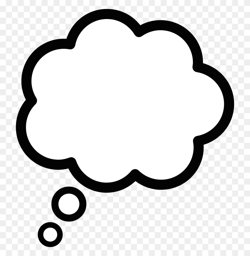 734x800 Free Thought Bubble Image - Smart Brain Clipart