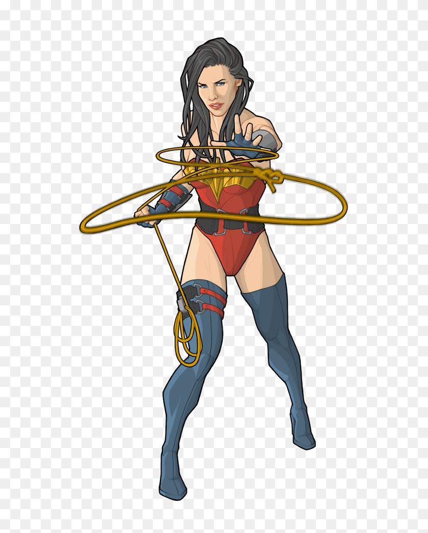 580x987 Free Throwing Lasso Cliparts - Clipart Wonder Woman