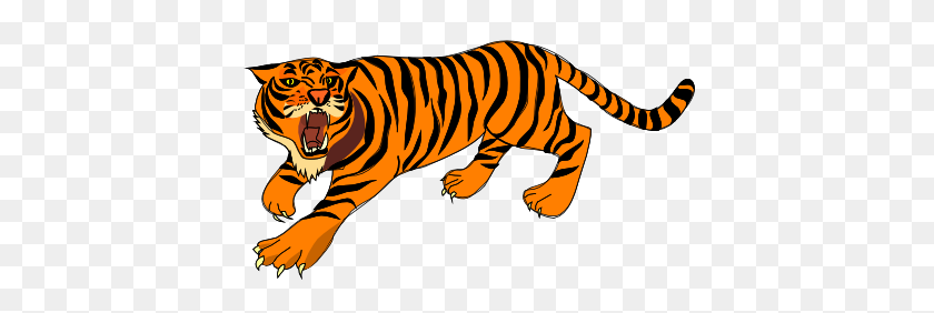 410x222 Free Tiger Clip Art - Lsu Clipart