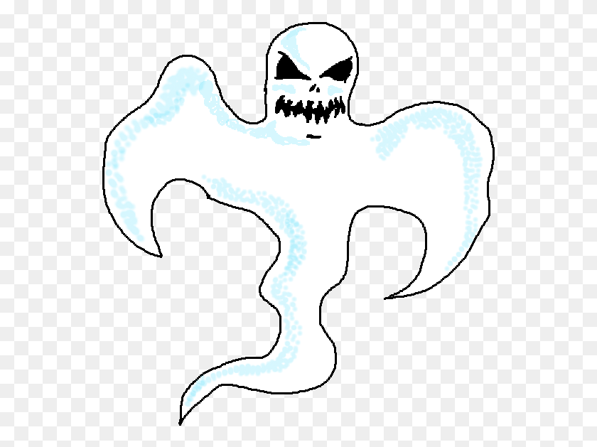 553x569 Free To Use - Scary Ghost Clipart