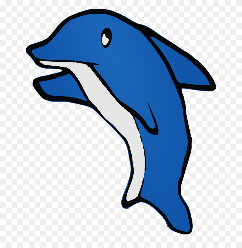 661x800 Free To Use - Cute Dolphin Clipart