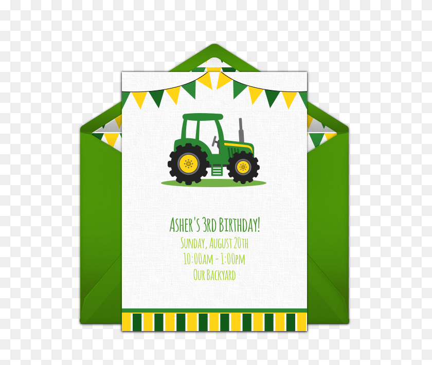 650x650 Free Tractor Banner Invitations In Boy Birthday Ideas - Free Birthday Party Clip Art