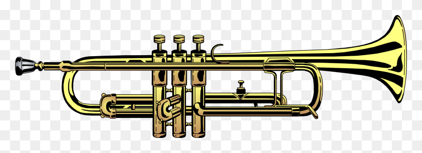 1979x622 Free Trumpet Clip Art - Piano Clipart Free
