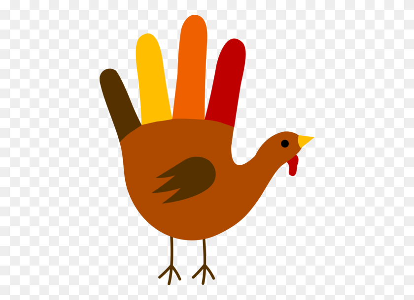 436x550 Free Turkey Clip Art Thanksgiving Hand Turkey - Silly Turkey Clipart