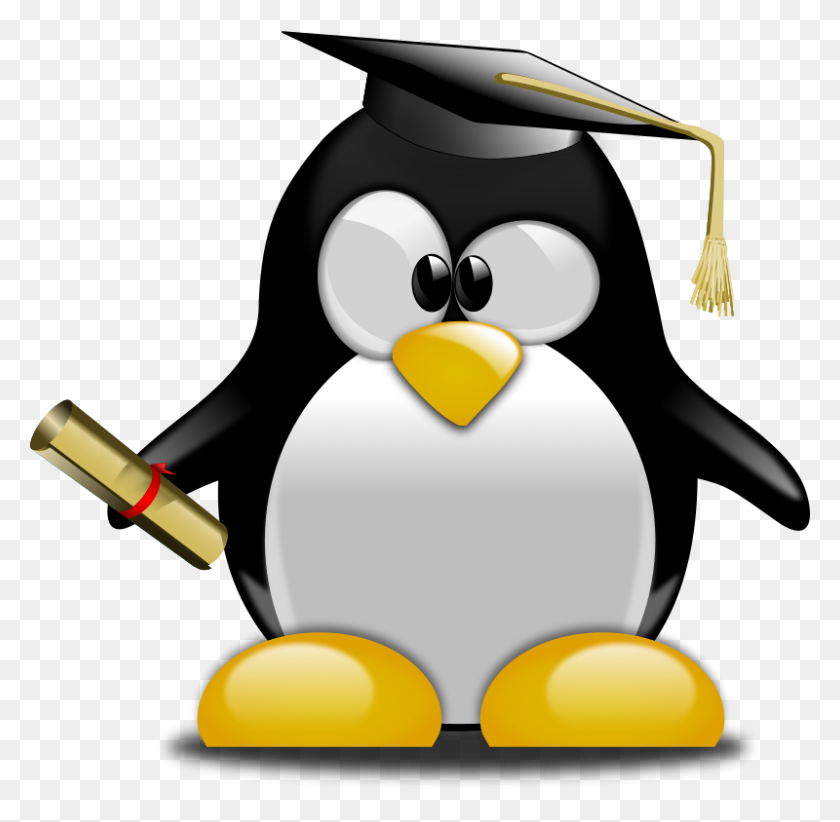 800x782 Free Tux Graduate Clipart Pingüinos, Graduación - Programador Clipart