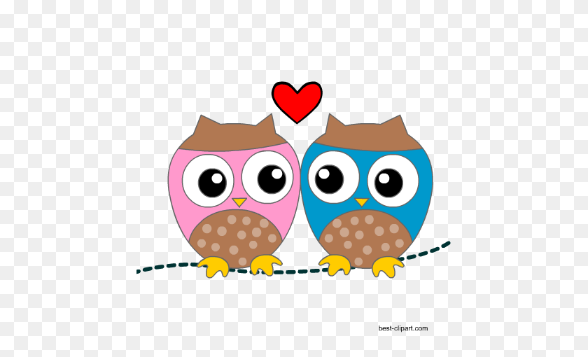 450x450 Free Valentine, Anniversary And Couples Clip Art - Owl Family Clipart