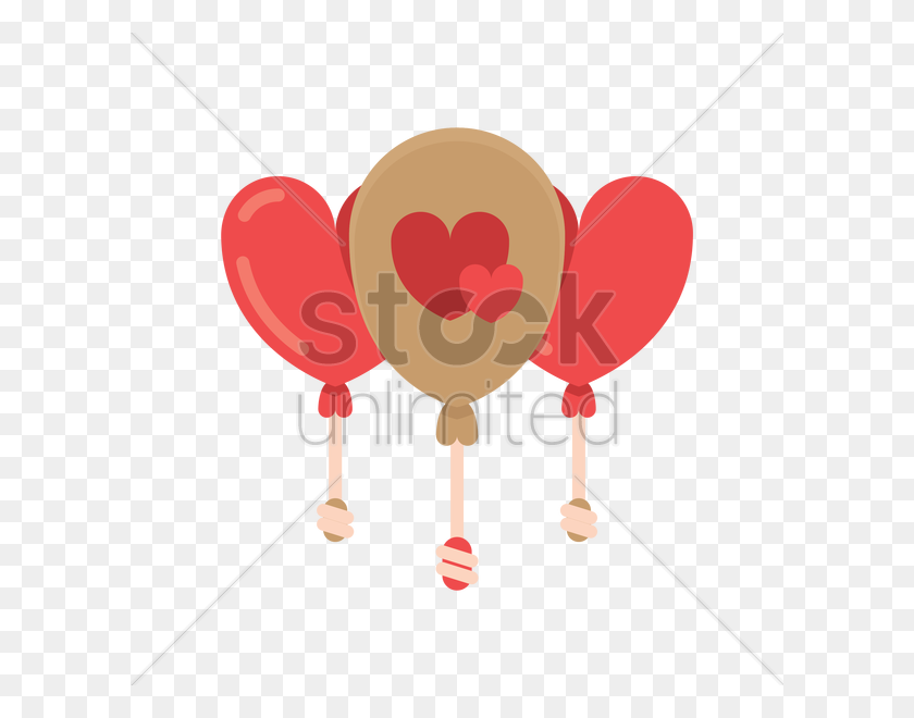 600x600 Бесплатное Векторное Изображение Воздушных Шаров На День Св. Валентина - Клипарт Для Вечеринки На День Св. Валентина