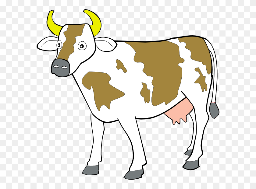 600x561 Free Vector Cow Clip Art - Dairy Cow Clip Art