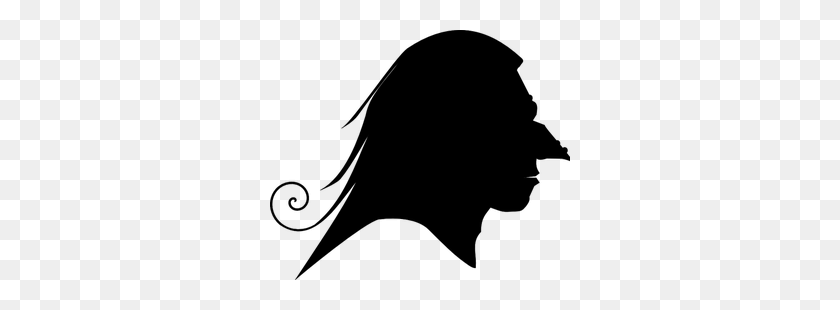 300x250 Free Vector Face Profile Silhouette - Scared Girl Clipart