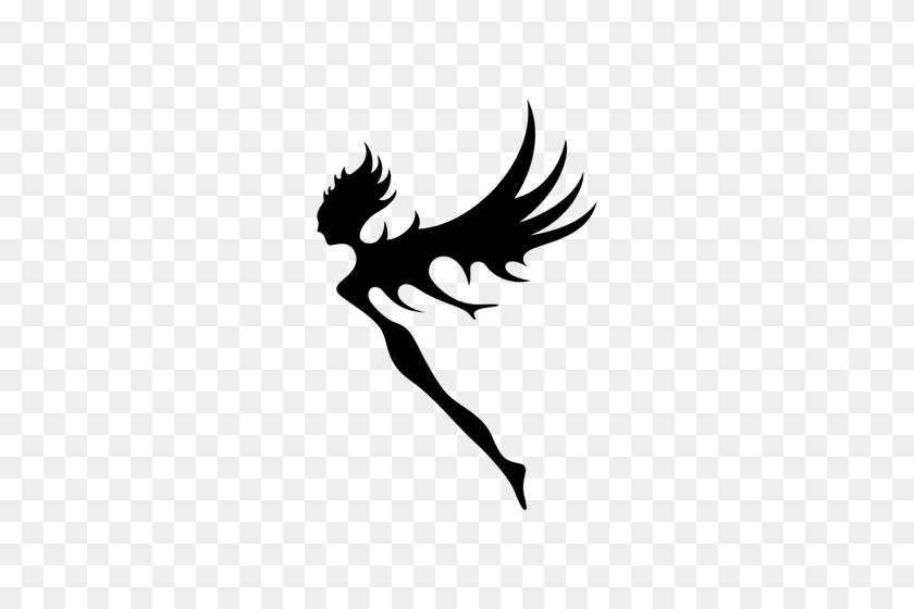 340x500 Free Vector Fairy Silhouette - Tinkerbell Silhouette PNG
