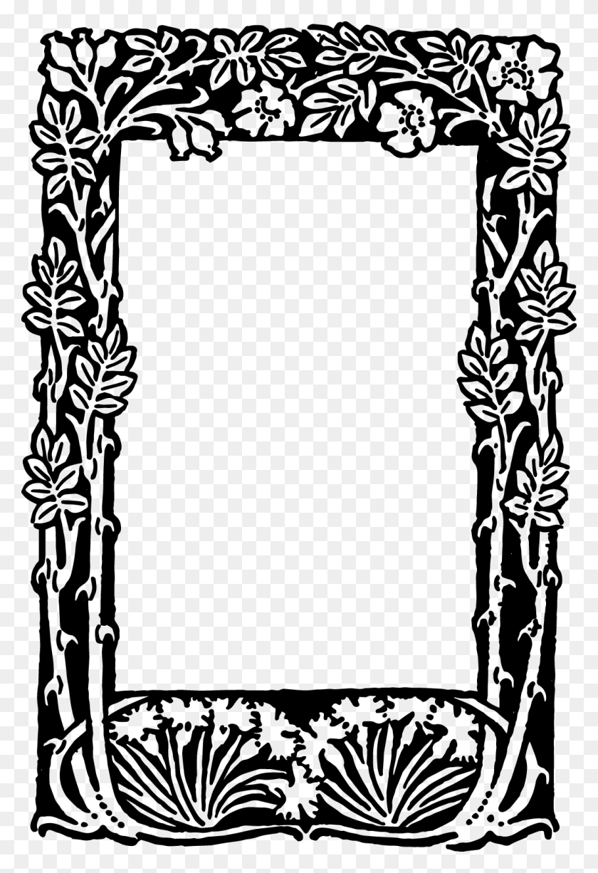 1070x1600 Free Vector Floral Border Frame Oh So Nifty Vintage Graphics - New Years Border Clip Art
