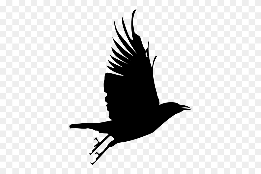 394x500 Бесплатные Векторные Силуэт Летящей Птицы - Летающая Сова Клипарт Черно-Белый