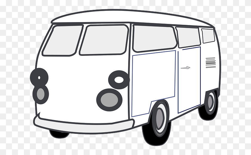 640x459 Бесплатная Векторная Графика Van Car Transport Bus White Vw - Vw Clipart