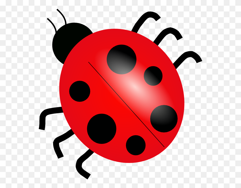 570x596 Free Vector Ladybug Clip Art - Free Insect Clipart