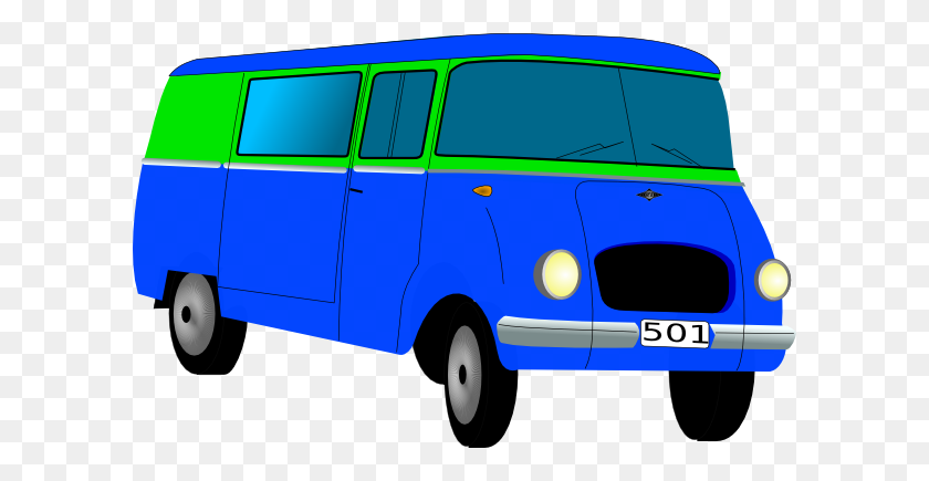 600x375 Бесплатный Клип-Арт Векторный Мини-Автобус - Автобусная Поездка Клипарт