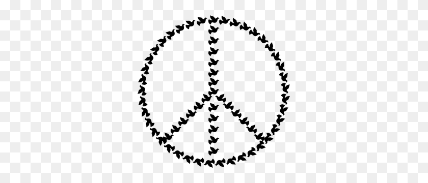 299x300 Free Vector Peace Sign Symbol - Peace Sign Clipart Black And White