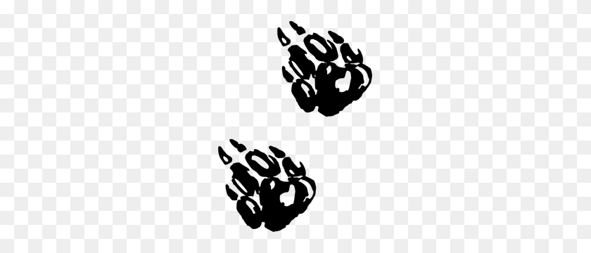 219x300 Free Vector Puppy Paw Print - Puppy Paw Print Clipart