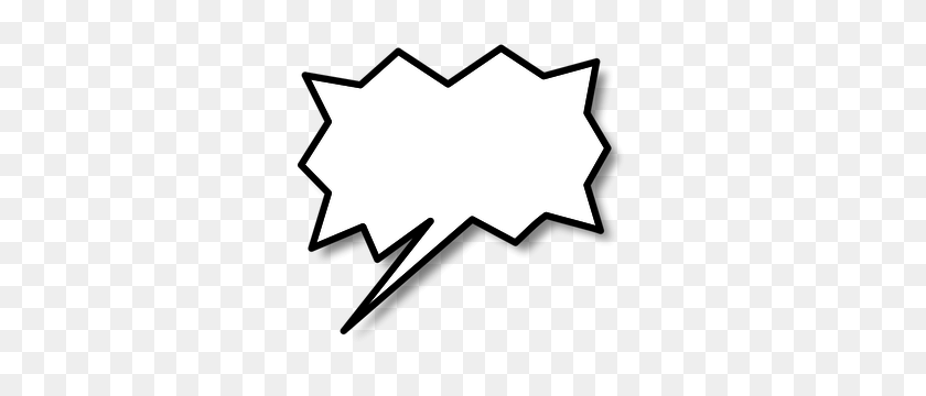300x300 Free Vector Speech Bubbles - Speaking Clipart Black And White