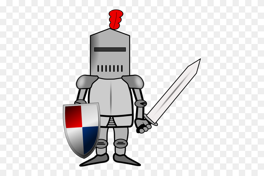 439x500 Free Vector Sword And Shield - Sword And Shield Clipart