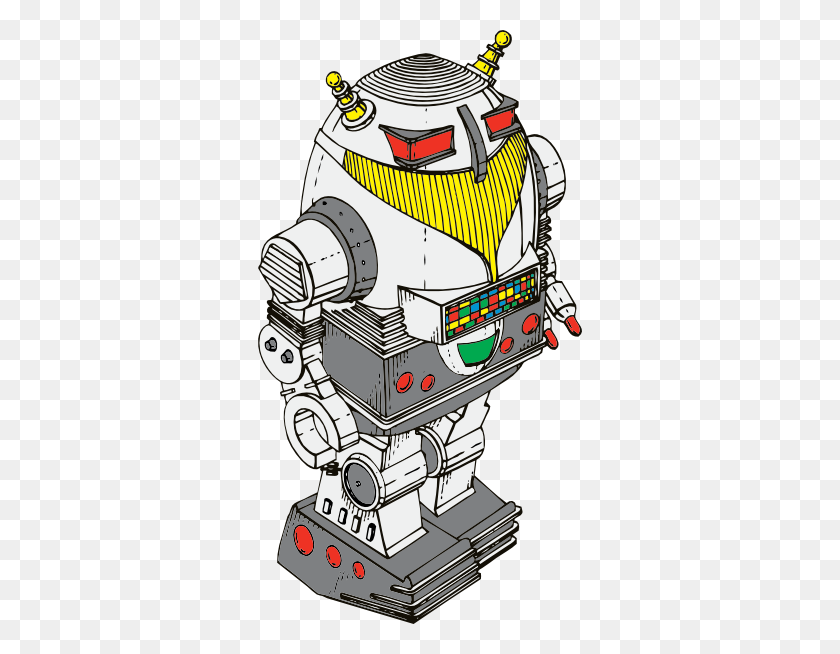 324x594 Бесплатный Клип-Арт Вектор Игрушечный Робот - Бесплатный Клипарт Роботов