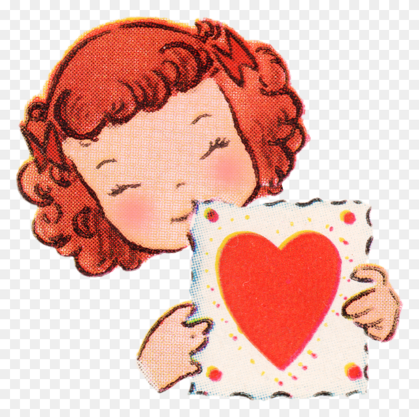 1475x1468 Free Vintage Valentines Day Clip Art - Whatever Clipart