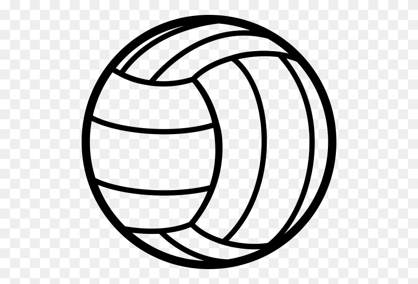 512x512 Free Volleyball Ball - Volleyball Clipart Black And White