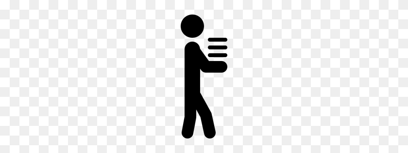 256x256 Free Walking, Holding, Books, Work, Man, Person, Student Icon - Walking Person PNG