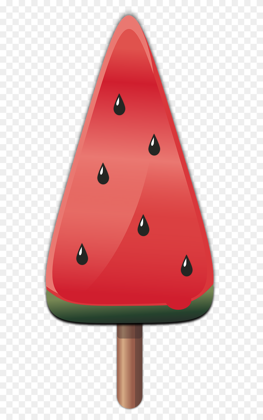 587x1280 Free Watermelon Popsicle Ice Cream Clip Art - Popsicle Clip Art Free