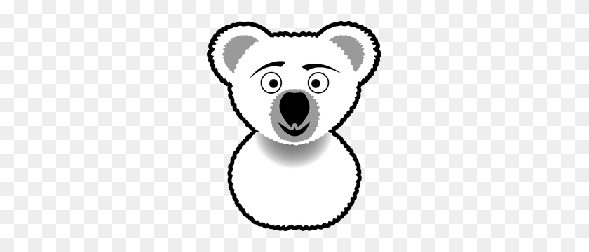 249x300 Free White Grizzly Bear Vector - Grizzly Bear Clipart Black And White