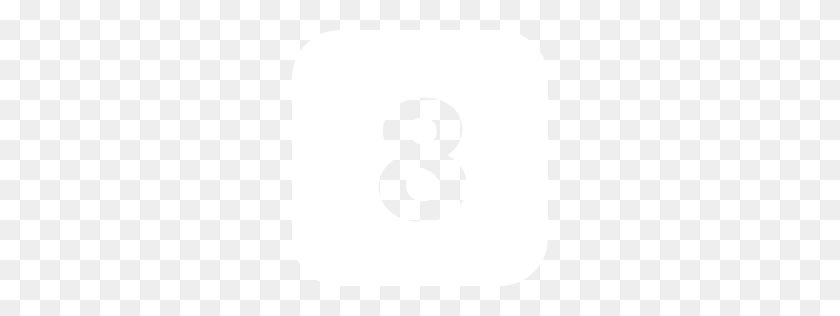 256x256 Free White Number Filled Icon - Number 8 PNG