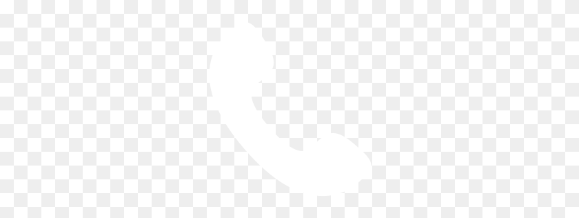 256x256 Бесплатная Иконка Белый Телефон - Иконка Телефон Png