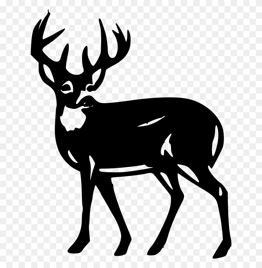 644x800 Free Whitetail Buck Clipart Clip Art Images - Wolf Clipart Black And White