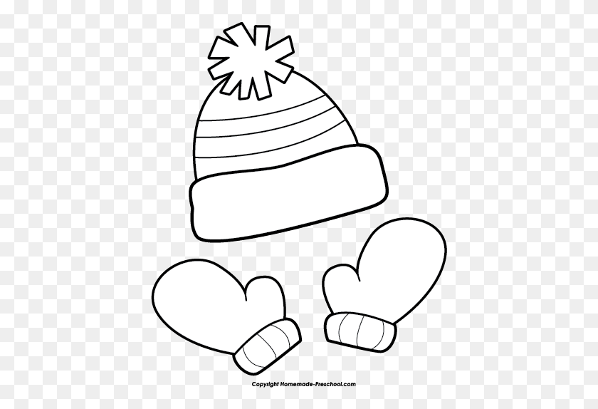 416x514 Free Winter Clipart - Mittens Clipart Black And White