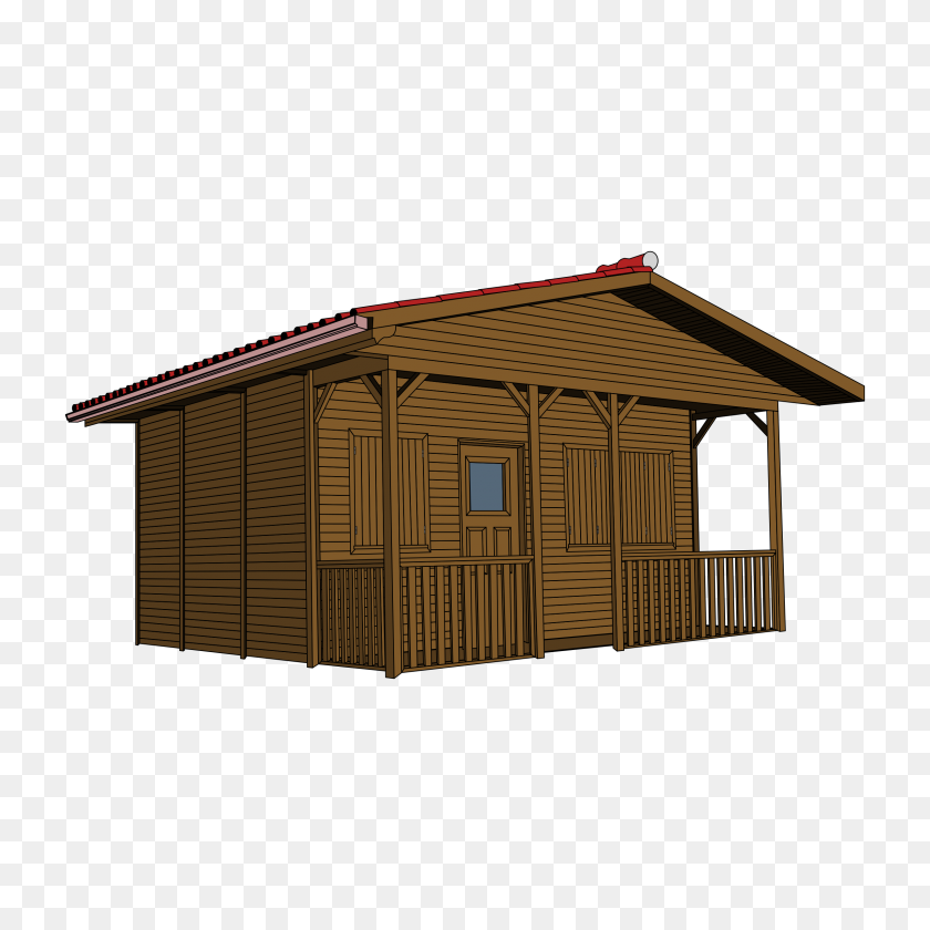 2400x2400 Free Wooden House Transparent Background Vector, Clipart - House Images Clip Art