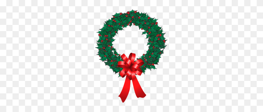 231x300 Free Wreath Clipart - Christmas Garland Clipart
