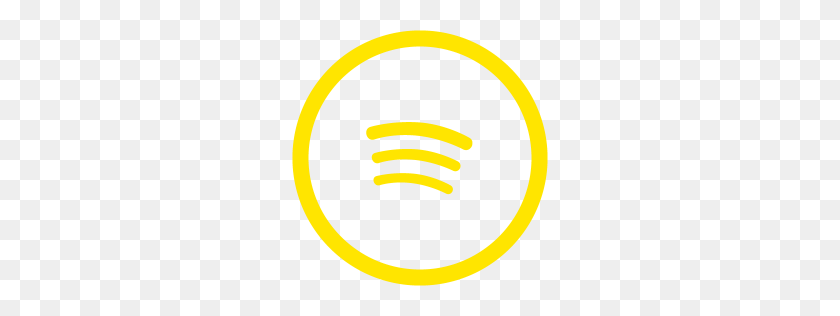 256x256 Бесплатный Желтый Значок Spotify - Логотип Spotify, Прозрачный Png