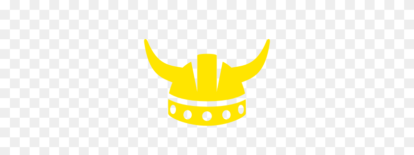256x256 Free Yellow Viking Helmet Icon - Viking Helmet PNG