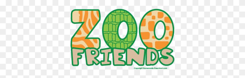 357x209 Free Zoo Clipart - Friends Word Clipart