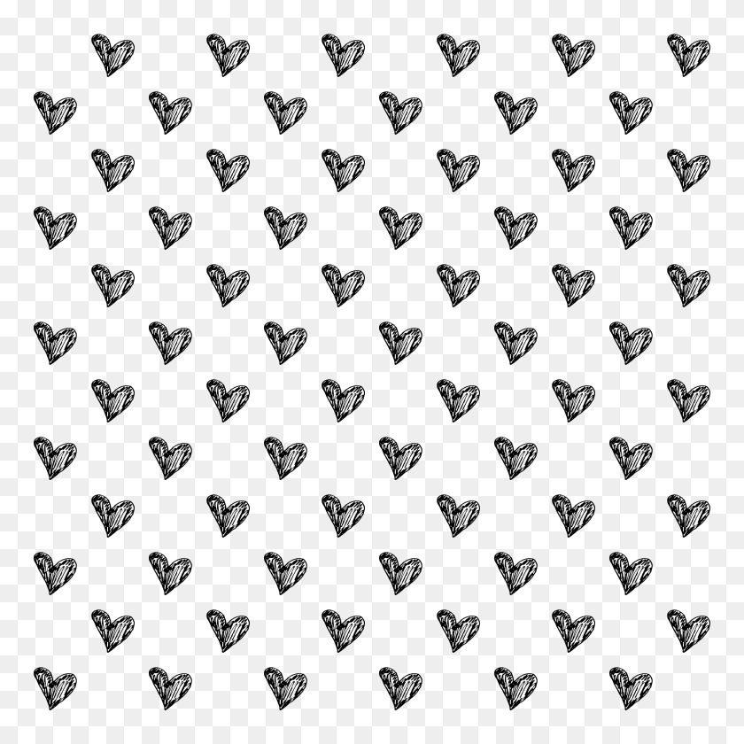3600x3600 Freebie Sketchy Hearts Overlay - Overlays PNG