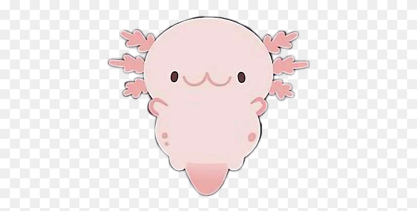 408x366 Freetoedit Cute Kawaii Axolotl Pink - Аксолотль Клипарт
