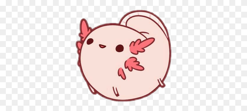 333x318 Freetoedit Cute Kawaii Axolotl Seacreature Pusheen - Axolotl Clipart