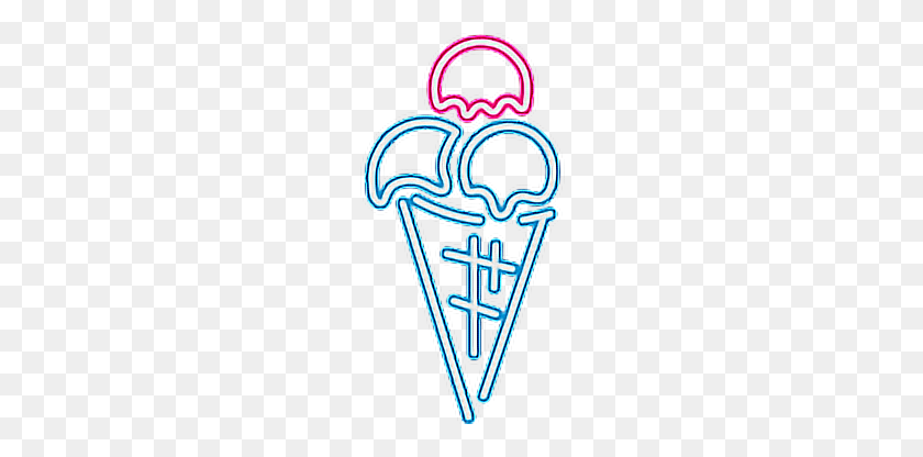 Freetoedit Ftestickers Icecream Neon Light Png Freetoed - Neon Sign PNG